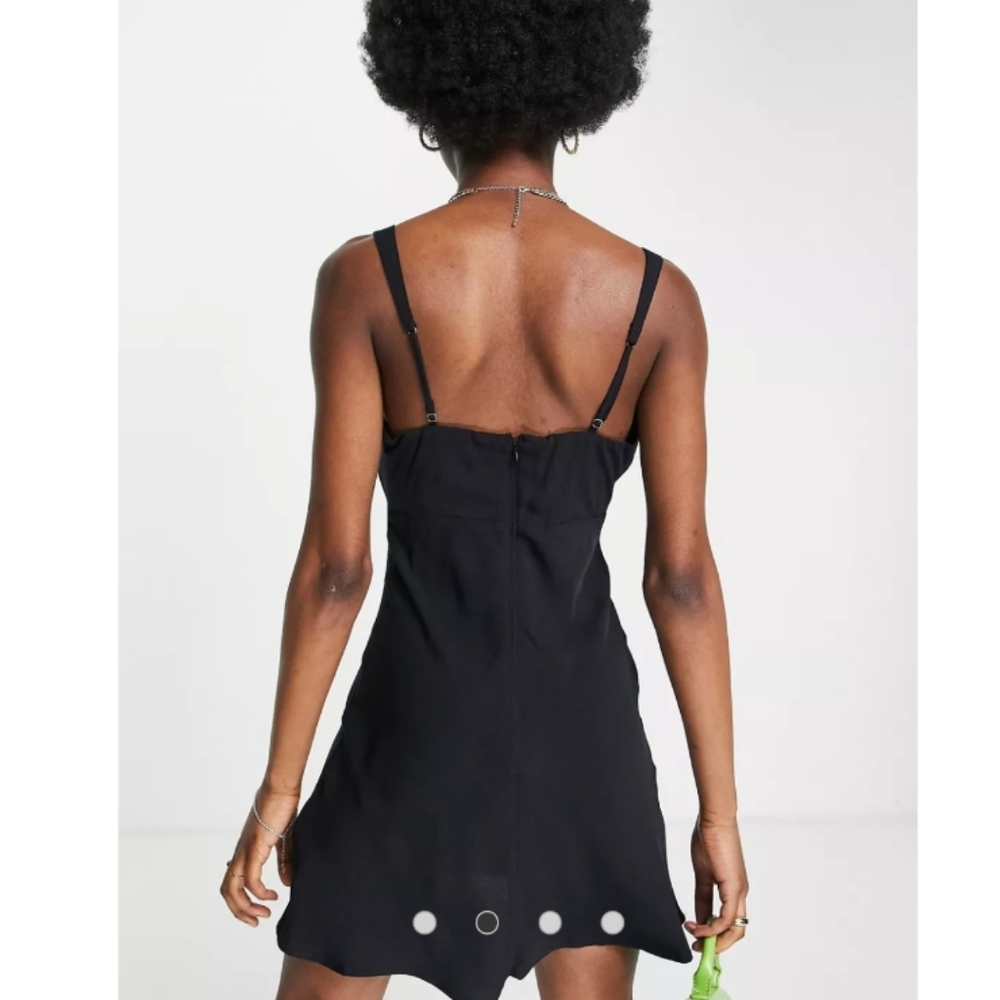 NWT Abercrombie & Fitch V Neck Dress Black Size S T - Picture 3 of 15